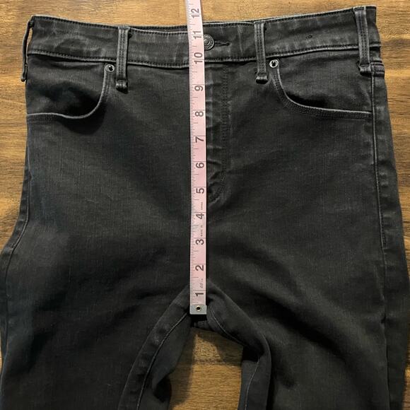 Abercrombie Fitch Women’s 28 x 26 Jeans Simone High Rise Ankle Flare Crop Black - Picture 8 of 10